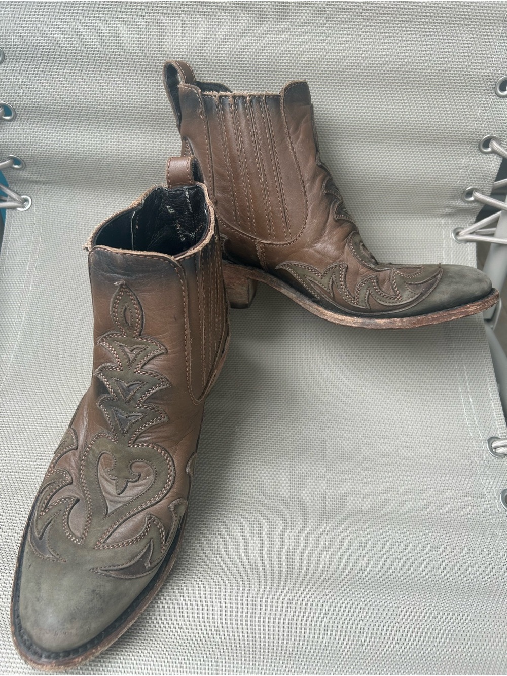 LIBERTY Black Brown Leather Western cowboy Boots